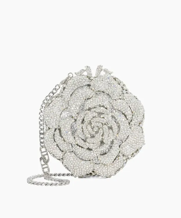 Bling Silver Floral Diamante Embellished Clutch Dune London Metallic Women Dune London Clutch Bags Bling Silver Floral Diamante Embellished Clutch Dune London Metallic Women Dune London Clutch Bags