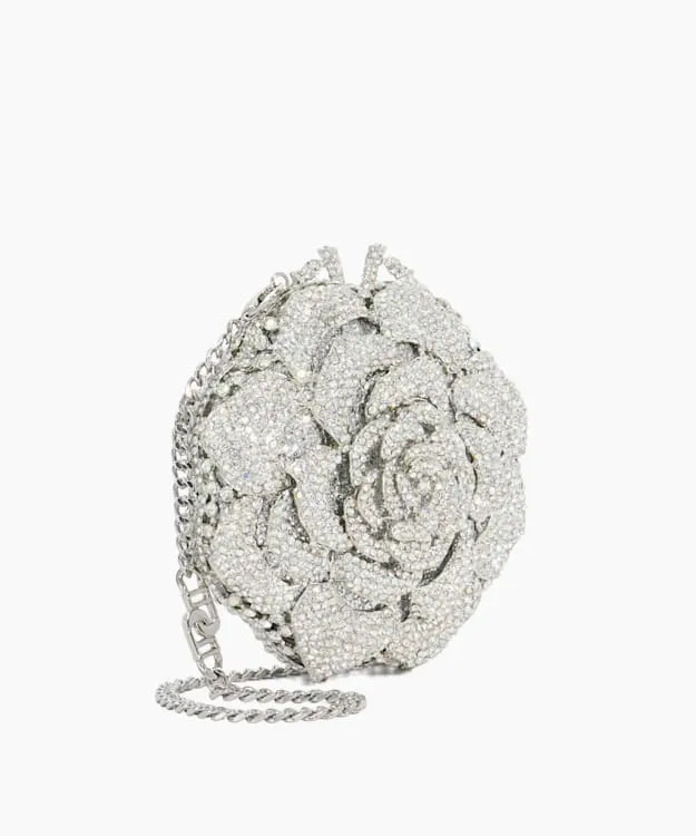 Bling Silver Floral Diamante Embellished Clutch Dune London Metallic Women Dune London Clutch Bags Bling Silver Floral Diamante Embellished Clutch Dune London Metallic Women Dune London Clutch Bags