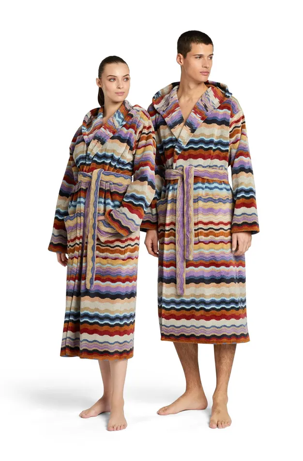 Bonnie Hooded Bathrobe Multicoloured Women Missoni Bathrobes Bonnie Hooded Bathrobe Multicoloured Women Missoni Bathrobes