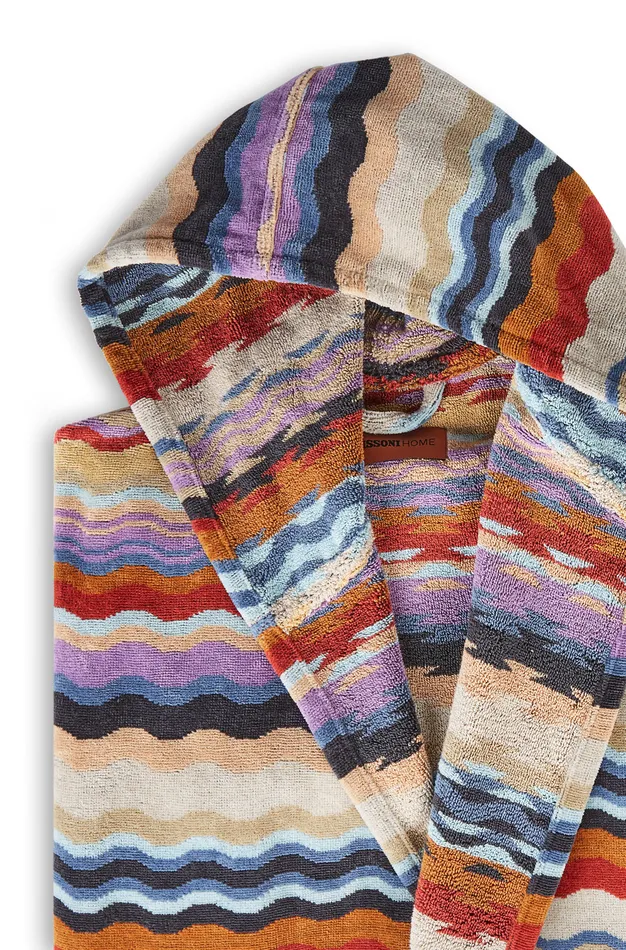 Bonnie Hooded Bathrobe Multicoloured Women Missoni Bathrobes Bonnie Hooded Bathrobe Multicoloured Women Missoni Bathrobes
