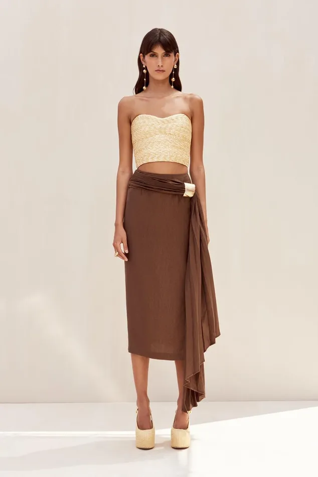 Bottoms Women Cult Gaia CAROLINE SKIRT 8211 AFFOGATO
