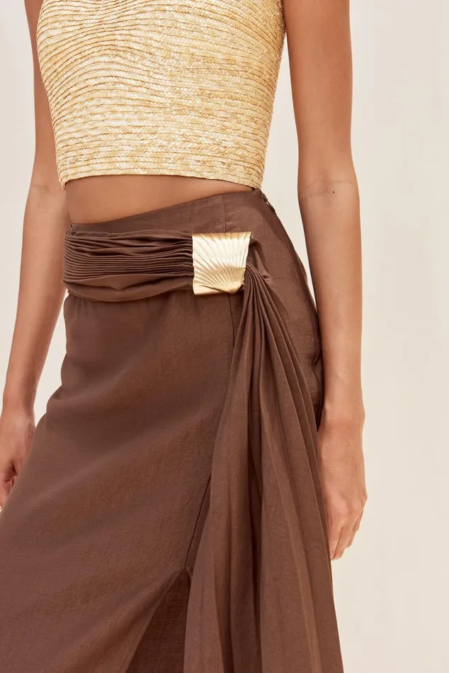 Bottoms Women Cult Gaia CAROLINE SKIRT 8211 AFFOGATO Bottoms Women Cult Gaia CAROLINE SKIRT 8211 AFFOGATO