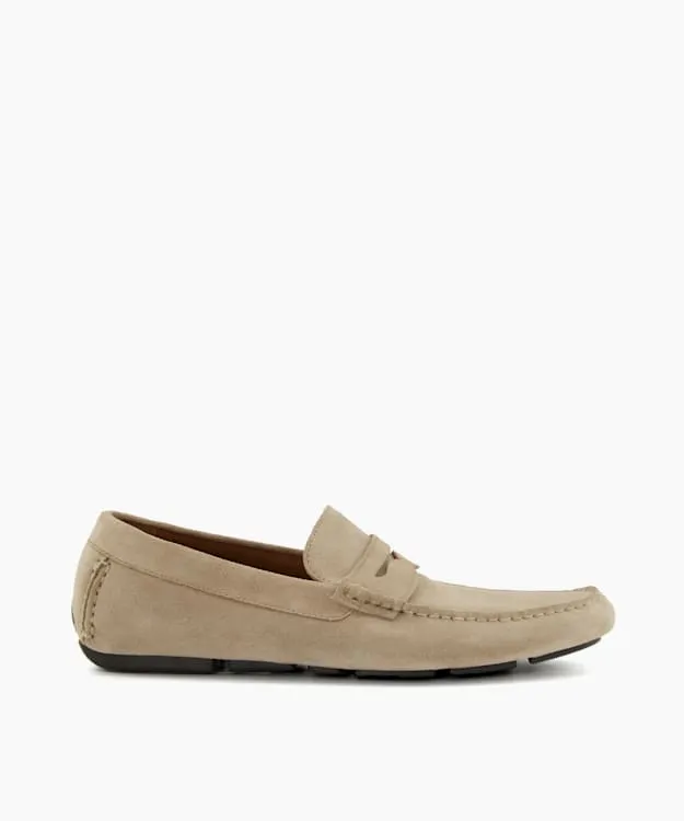 Bradlay Sand Suede Driver Dune London Neutral Men Dune London Loafers