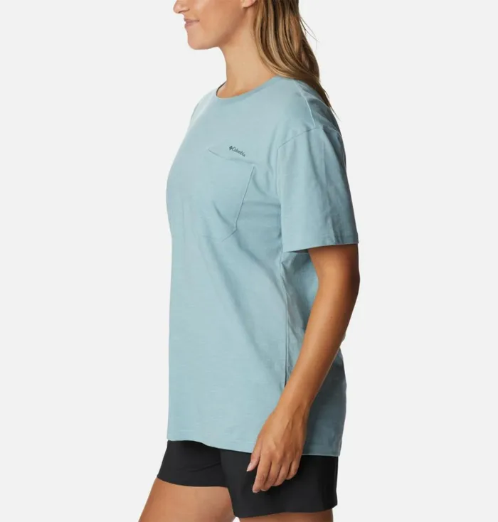 Break It Down TShirt Stone Blue Womens Columbia Sportswear Short Sleeve