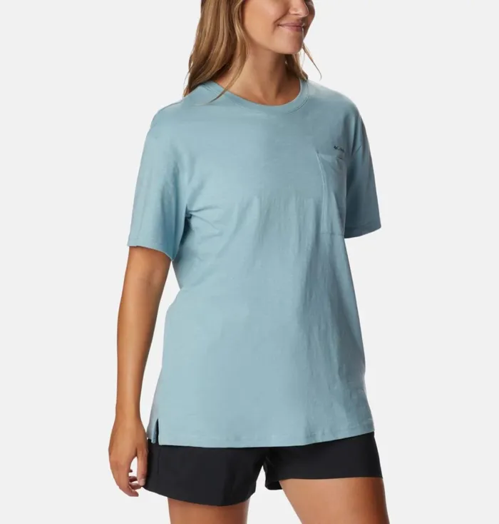 Break It Down TShirt Stone Blue Womens Columbia Sportswear Short Sleeve