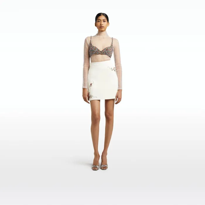 Bronagh Ivory Skirt Women Safiyaa Skirts