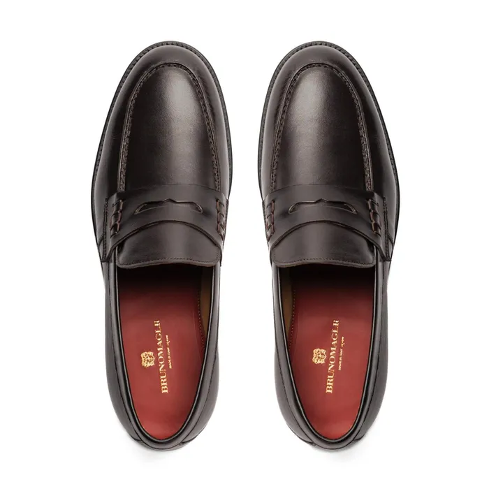 Bruno Magli Carter Nappa Leather LoaferBrown Men Loafers and Slipons