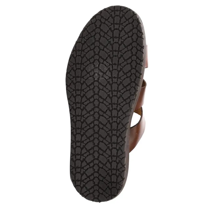 Bruno Magli Empoli Leather Slide Sandal 8211 Dark Brown Men Loafers and Slipons