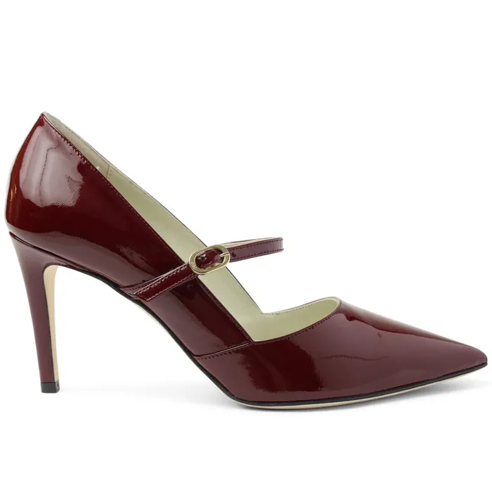 Bruno Magli Gemma MaryJane Leather Pump 8211 Bordeaux Patent Women Heels Bruno Magli Gemma MaryJane Leather Pump 8211 Bordeaux Patent Women Heels
