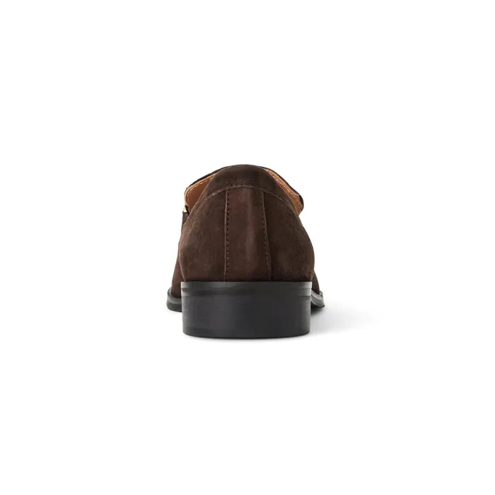 Bruno Magli Natalie Square Toe LoaferBrown Suede Women Flats and Loafers