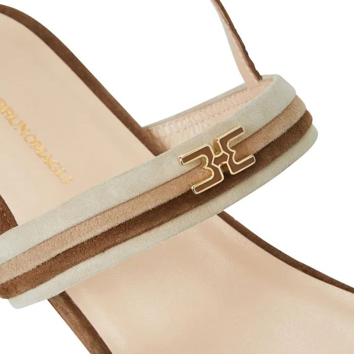 Bruno Magli PORTIA Sandal BROWNNATURAL SUEDE Women Sandals and Slides