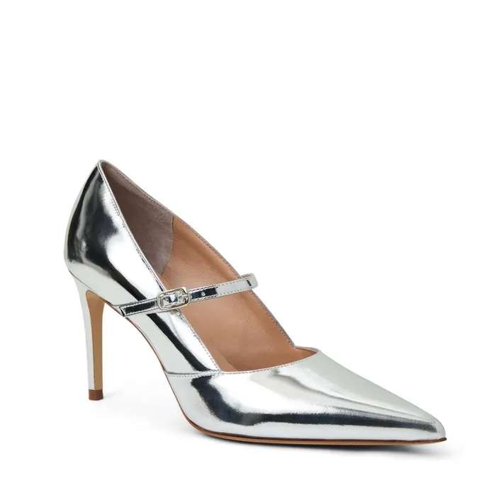 Bruno Magli Prima Pump Silver Metallic Women Pumps
