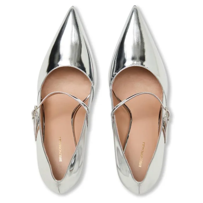 Bruno Magli Prima Pump Silver Metallic Women Pumps
