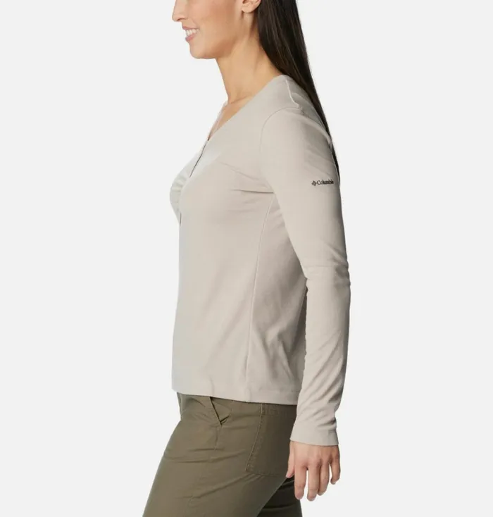Calico Basin Ribbed Long Sleeve Shirt Dark Stone Womens Columbia Sportswear Long Sleeve Calico Basin Ribbed Long Sleeve Shirt Dark Stone Womens Columbia Sportswear Long Sleeve