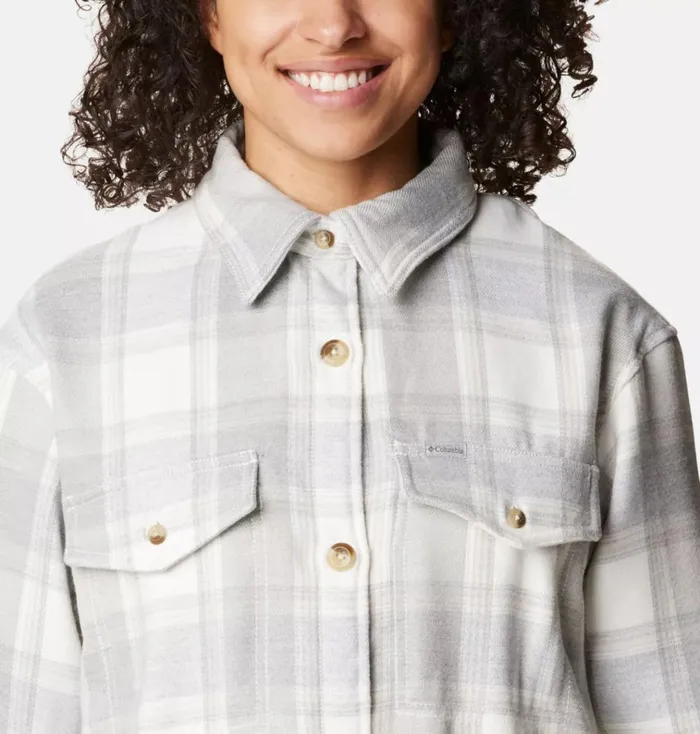 Calico Basin Shirt Jacket Sea Salt Buffalo Ombre Womens Columbia Sportswear Long Sleeve Calico Basin Shirt Jacket Sea Salt Buffalo Ombre Womens Columbia Sportswear Long Sleeve