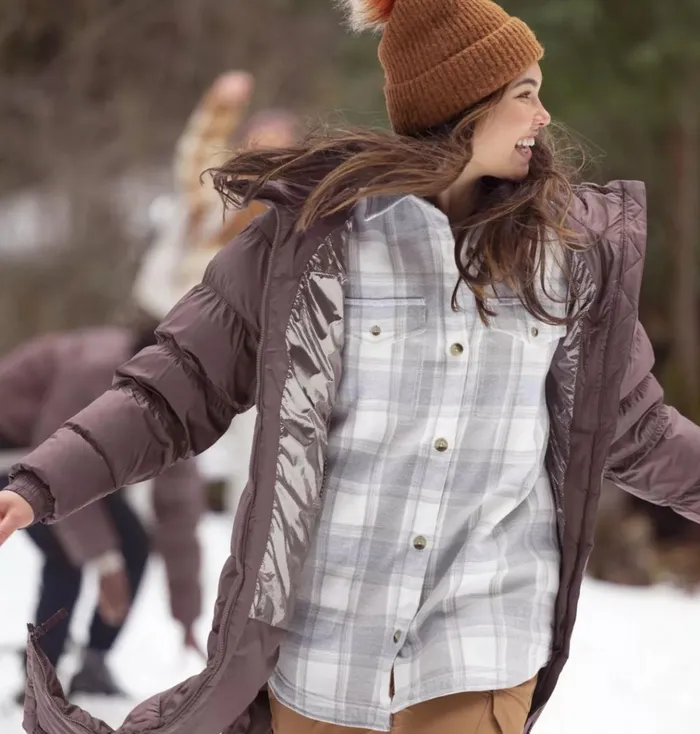 Calico Basin Shirt Jacket Sea Salt Buffalo Ombre Womens Columbia Sportswear Long Sleeve Calico Basin Shirt Jacket Sea Salt Buffalo Ombre Womens Columbia Sportswear Long Sleeve