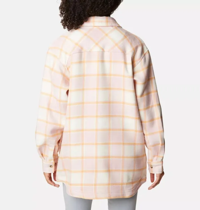 Calico Basin Shirt Jacket Sunset Peach Buffalo Ombre Womens Columbia Sportswear Long Sleeve Calico Basin Shirt Jacket Sunset Peach Buffalo Ombre Womens Columbia Sportswear Long Sleeve