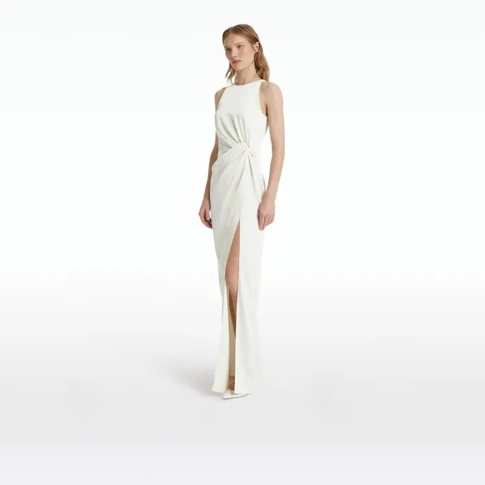 Cameron Ivory Long Dress Women Safiyaa Dresses