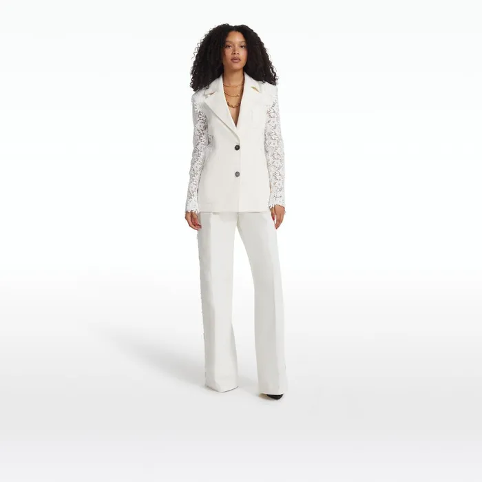 Cannis Ivory Jacket Women Safiyaa Jackets and Coats