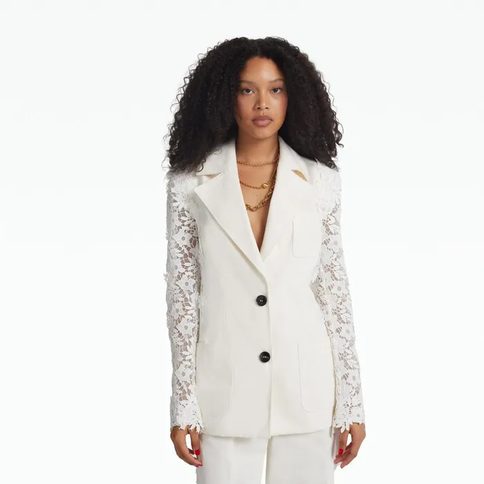 Cannis Ivory Jacket Women Safiyaa Jackets and Coats