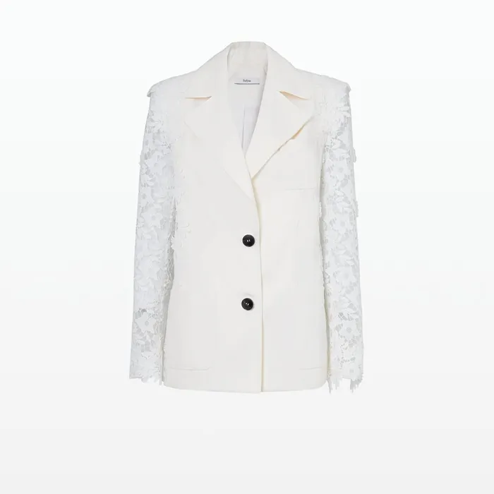 Cannis Ivory Jacket Women Safiyaa Jackets and Coats