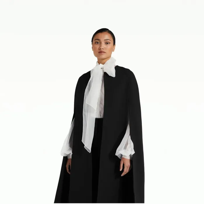 Carlota Black Coat Women Safiyaa Jackets and Coats