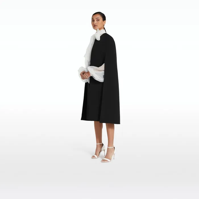 Carlota Black Coat Women Safiyaa Jackets and Coats