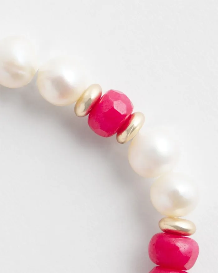 Chico039s Bracelets Jade and Fresh Water Pearl Stretch Bracelet Pink Bromeliad 8211 Shoes and Accessories Chico039s Bracelets Jade and Fresh Water Pearl Stretch Bracelet Pink Bromeliad 8211 Shoes and Accessories