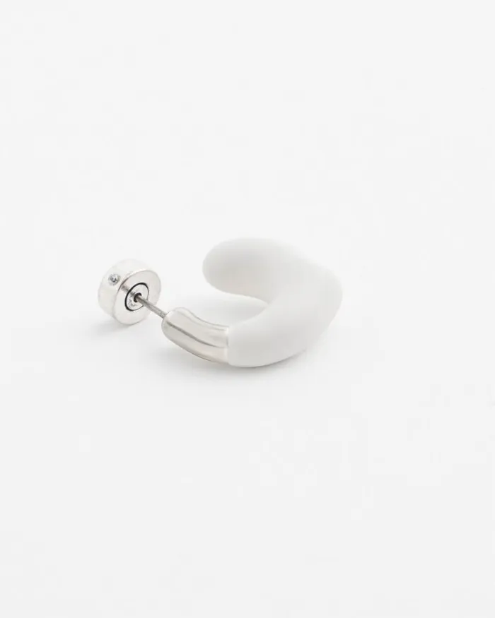 Chico039s Earrings No Droop White Mini Hoops White 8211 Shoes and Accessories Chico039s Earrings No Droop White Mini Hoops White 8211 Shoes and Accessories