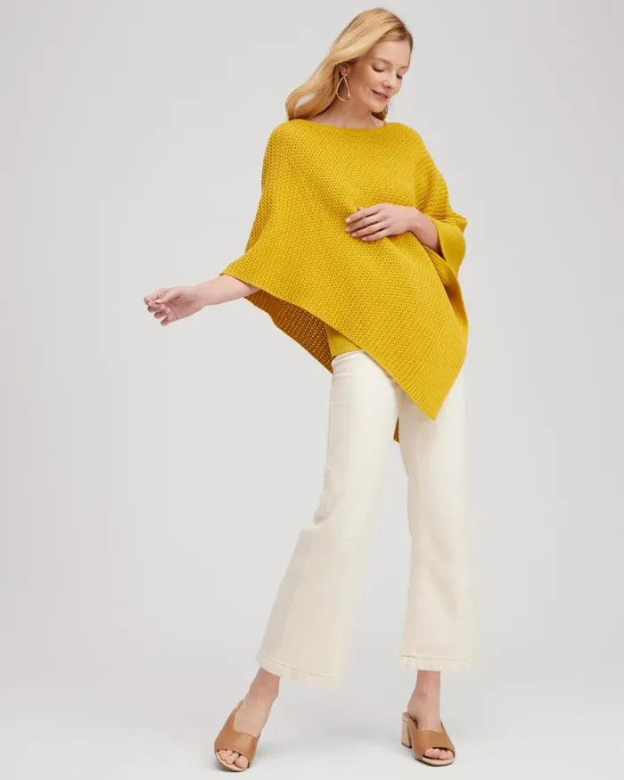 Chico039s Ponchos and Ruanas Knit Triangle Poncho English Cream 8211 Shoes and Accessories Chico039s Ponchos and Ruanas Knit Triangle Poncho English Cream 8211 Shoes and Accessories