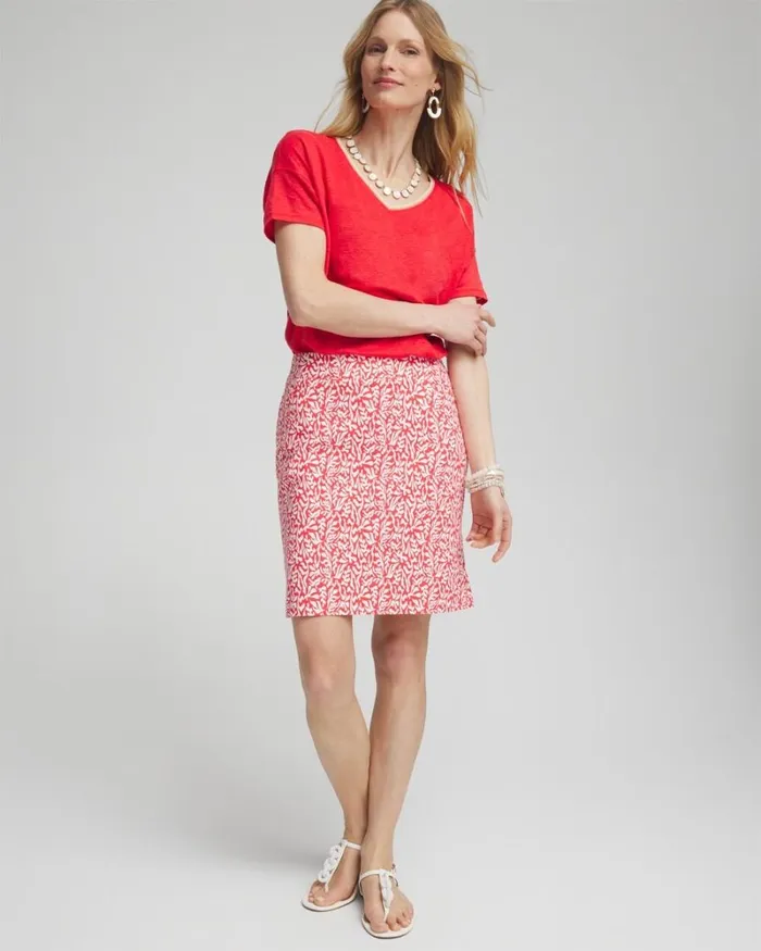 Chico039s Shorts Brigitte PullOn Reef Print Skort Watermelon Punch 8211 Clothing Chico039s Shorts Brigitte PullOn Reef Print Skort Watermelon Punch 8211 Clothing