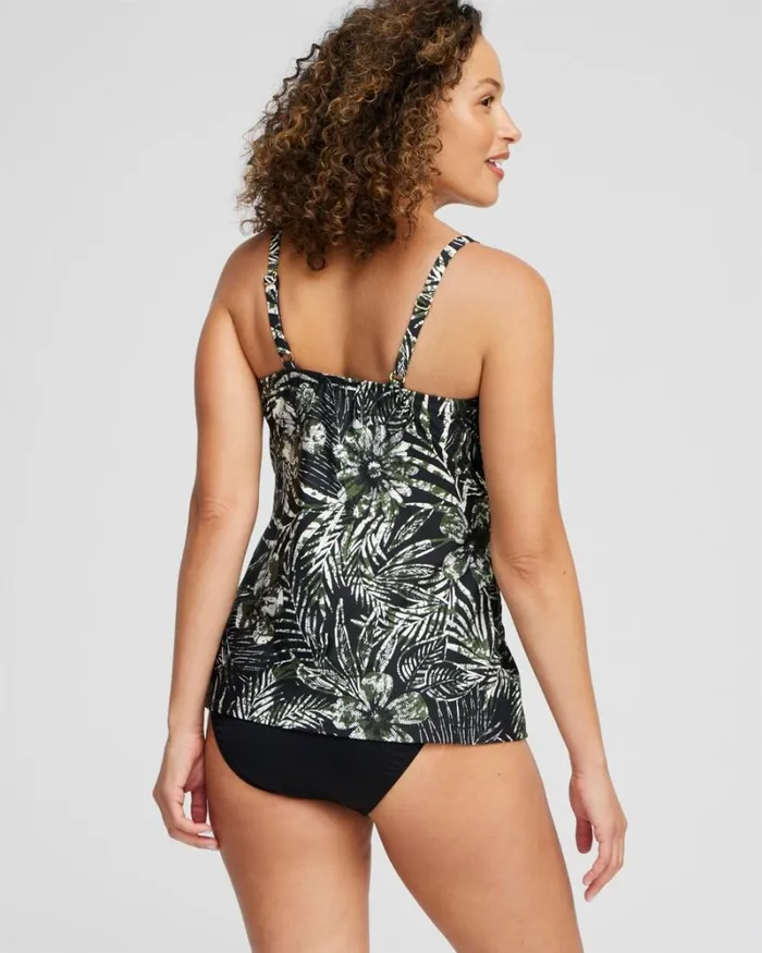 Chico039s Swim Miraclesuit Zahara Love Knot Tankini Top Black 8211 Clothing