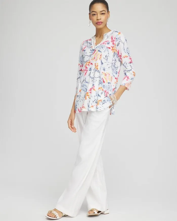 Chico039s Tops Linen Nautical Embellished Tunic Watermelon Punch 8211 Clothing Chico039s Tops Linen Nautical Embellished Tunic Watermelon Punch 8211 Clothing