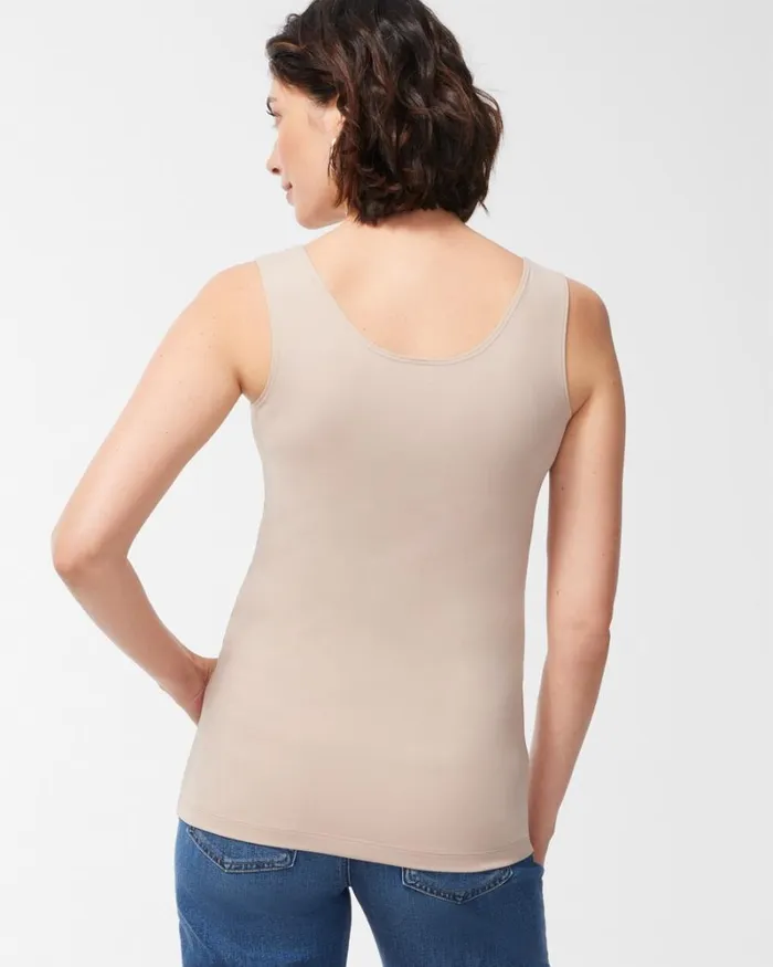 Chico039s Tops Microfiber Tank Soft Latte 8211 Clothing