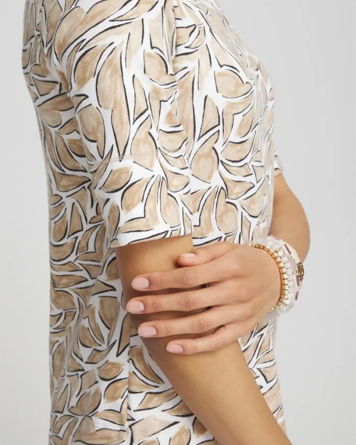 Chico039s Tops Modern Jewel Neck Tee Sycamore 8211 Clothing