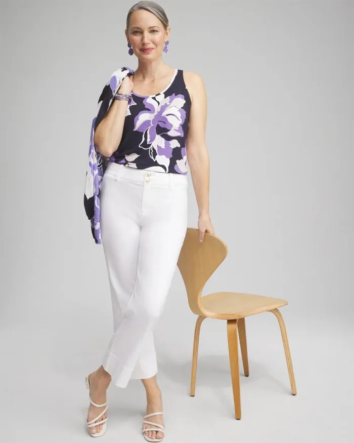Chico039s Tops Touch Of Cool Placed Floral Polished Tank Classic Navy 8211 Clothing Chico039s Tops Touch Of Cool Placed Floral Polished Tank Classic Navy 8211 Clothing