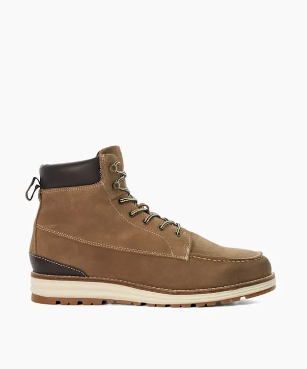 Cillian Taupe Leather Wedge Hiker Boots Dune London Neutral Men Dune London Casual Boots Cillian Taupe Leather Wedge Hiker Boots Dune London Neutral Men Dune London Casual Boots