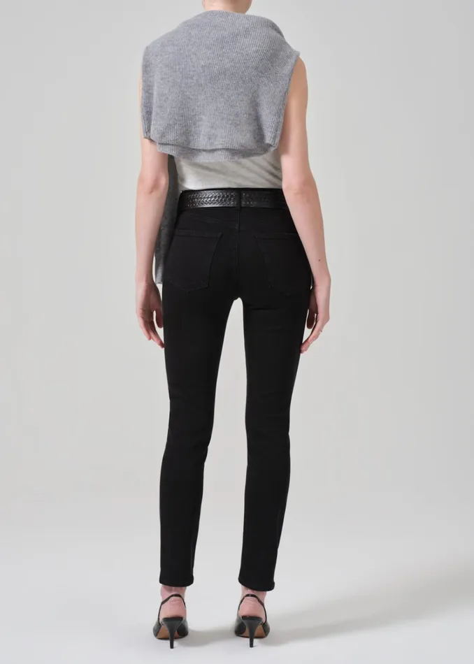 Citizens Of Humanity Sloane Skinny In Plush Black Women Jeans