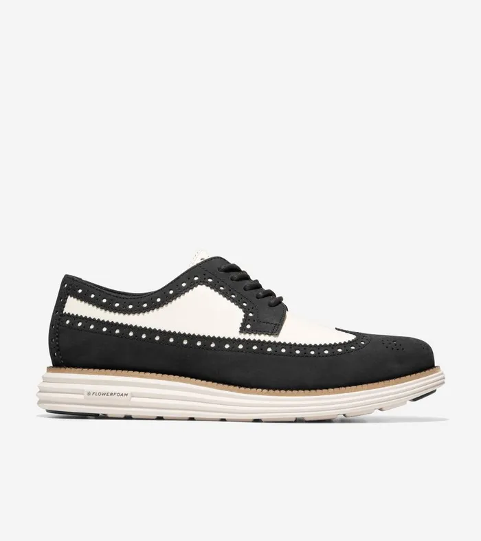 Cole Haan Men039s riginalGrand Remastered Longwing Black Men Oxfords