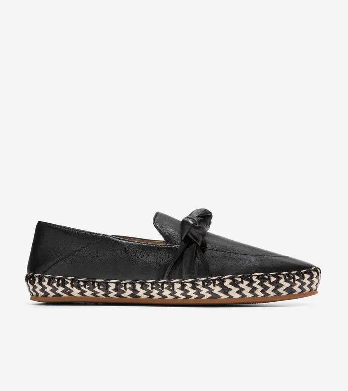 Cole Haan Women039s Cloudfeel Knotted Espadrille Black Women Loafers and Drivers