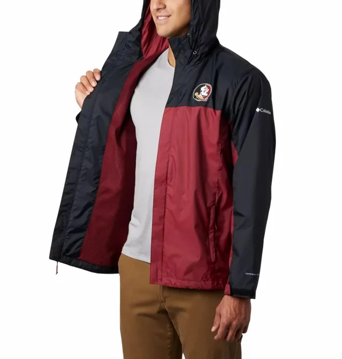 Collegiate Glennaker Storm Rain Jacket 8211 Florida State Fsu 8211 Black Cabernet Mens Columbia Sportswear Rain Collegiate Glennaker Storm Rain Jacket 8211 Florida State Fsu 8211 Black Cabernet Mens Columbia Sportswear Rain