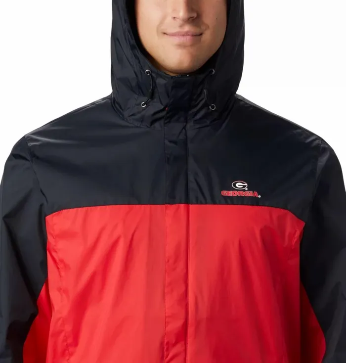 Collegiate Glennaker Storm Rain Jacket 8211 Georgia Uga 8211 Black Bright Red Mens Columbia Sportswear Rain Collegiate Glennaker Storm Rain Jacket 8211 Georgia Uga 8211 Black Bright Red Mens Columbia Sportswear Rain