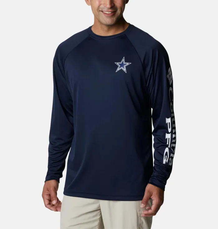 Collegiate PFG Terminal Tackle Long Sleeve Shirt 8211 Dallas Cowboys Dc 8211 Collegiate Navy White Mens Columbia Sportswear Long Sleeve Collegiate PFG Terminal Tackle Long Sleeve Shirt 8211 Dallas Cowboys Dc 8211 Collegiate Navy White Mens Columbia Sportswear Long Sleeve
