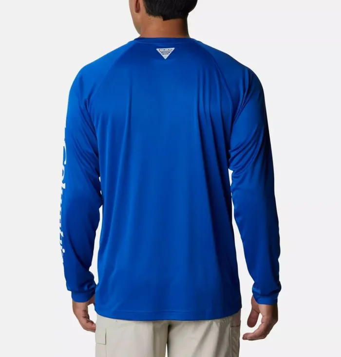 Collegiate PFG Terminal Tackle Long Sleeve Shirt 8211 Kentucky Uk 8211 Azul White Mens Columbia Sportswear Long Sleeve Collegiate PFG Terminal Tackle Long Sleeve Shirt 8211 Kentucky Uk 8211 Azul White Mens Columbia Sportswear Long Sleeve