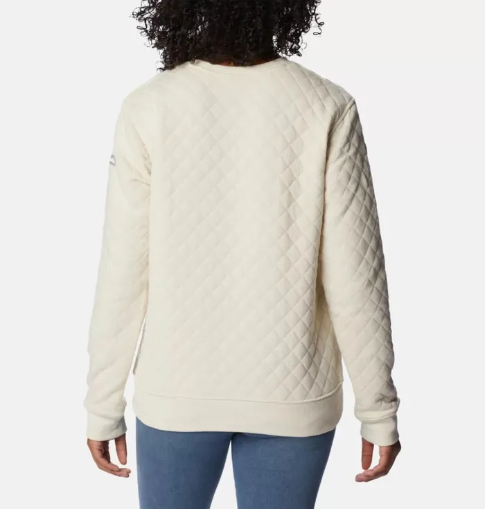 Columbia Lodge Quilted Crew Sweatshirt Chalk Womens Columbia Sportswear Pullovers and Tops Columbia Lodge Quilted Crew Sweatshirt Chalk Womens Columbia Sportswear Pullovers and Tops