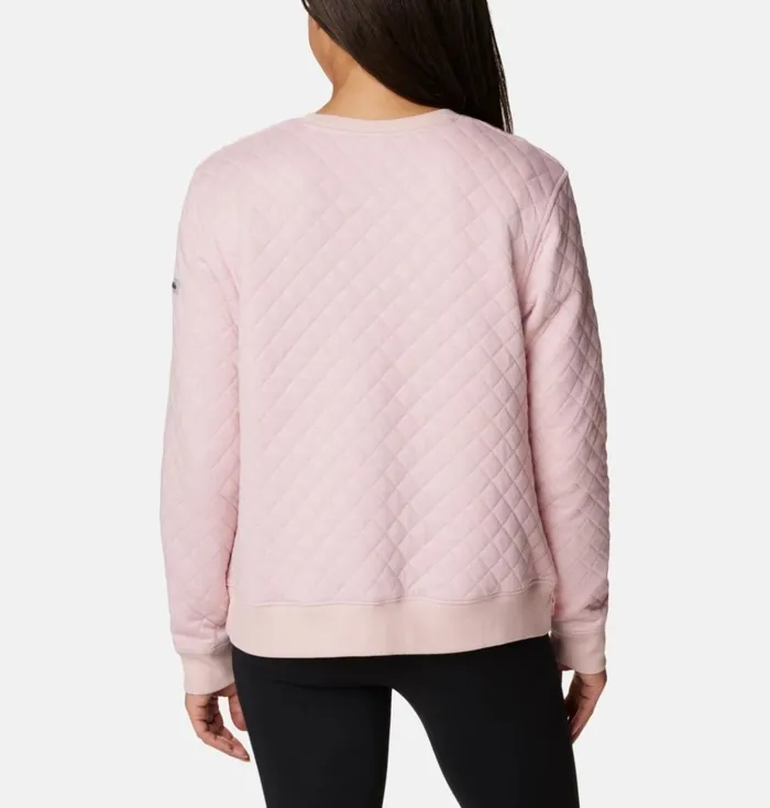 Columbia Lodge Quilted Crew Sweatshirt Dusty Pink Womens Columbia Sportswear Pullovers and Tops Columbia Lodge Quilted Crew Sweatshirt Dusty Pink Womens Columbia Sportswear Pullovers and Tops