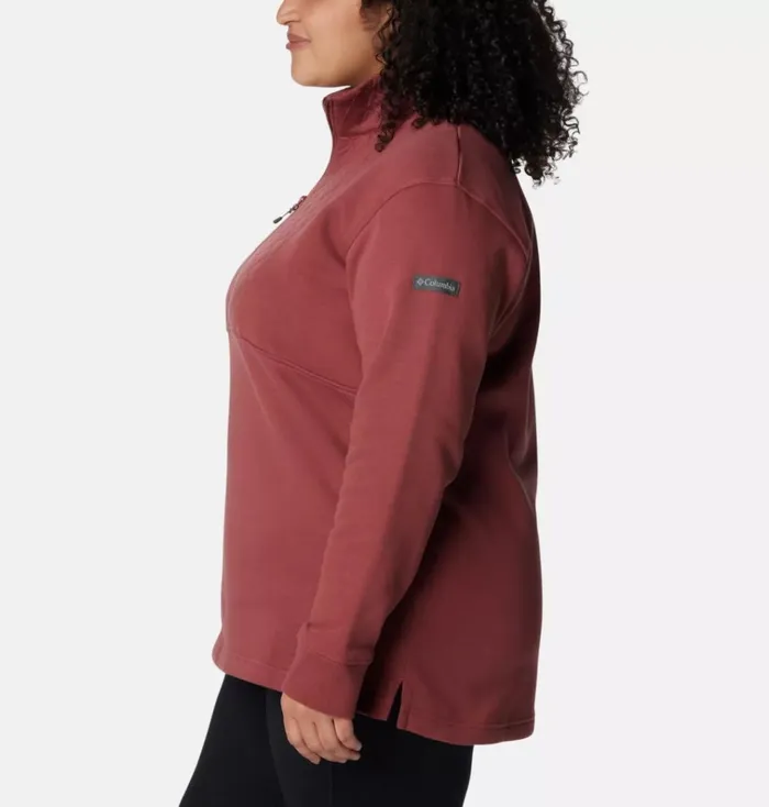 Columbia Lodge Quilted Quarter Zip Tunic 8211 Plus Size Beetroot Womens Columbia Sportswear Pullovers and Tops Columbia Lodge Quilted Quarter Zip Tunic 8211 Plus Size Beetroot Womens Columbia Sportswear Pullovers and Tops