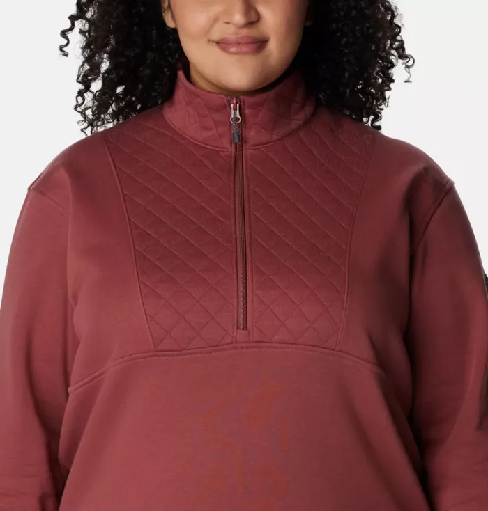 Columbia Lodge Quilted Quarter Zip Tunic 8211 Plus Size Beetroot Womens Columbia Sportswear Pullovers and Tops Columbia Lodge Quilted Quarter Zip Tunic 8211 Plus Size Beetroot Womens Columbia Sportswear Pullovers and Tops