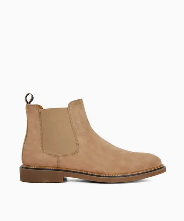 Connells Sand Round Toe PullOn Boots Dune London Neutral Men Dune London Chelsea Boots