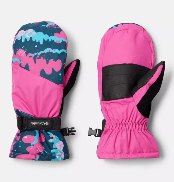 Core II Mittens Night Wave Hypergalactic Pink Ice Kids Columbia Sportswear Gloves